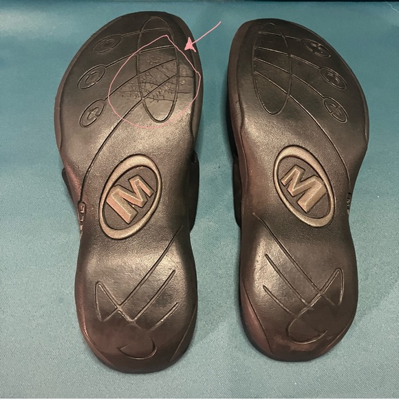 Merrell Sandals Size 7 Black Women's "Gardena" Comfort Sandal Slip On Slide - Picture 2 of 9